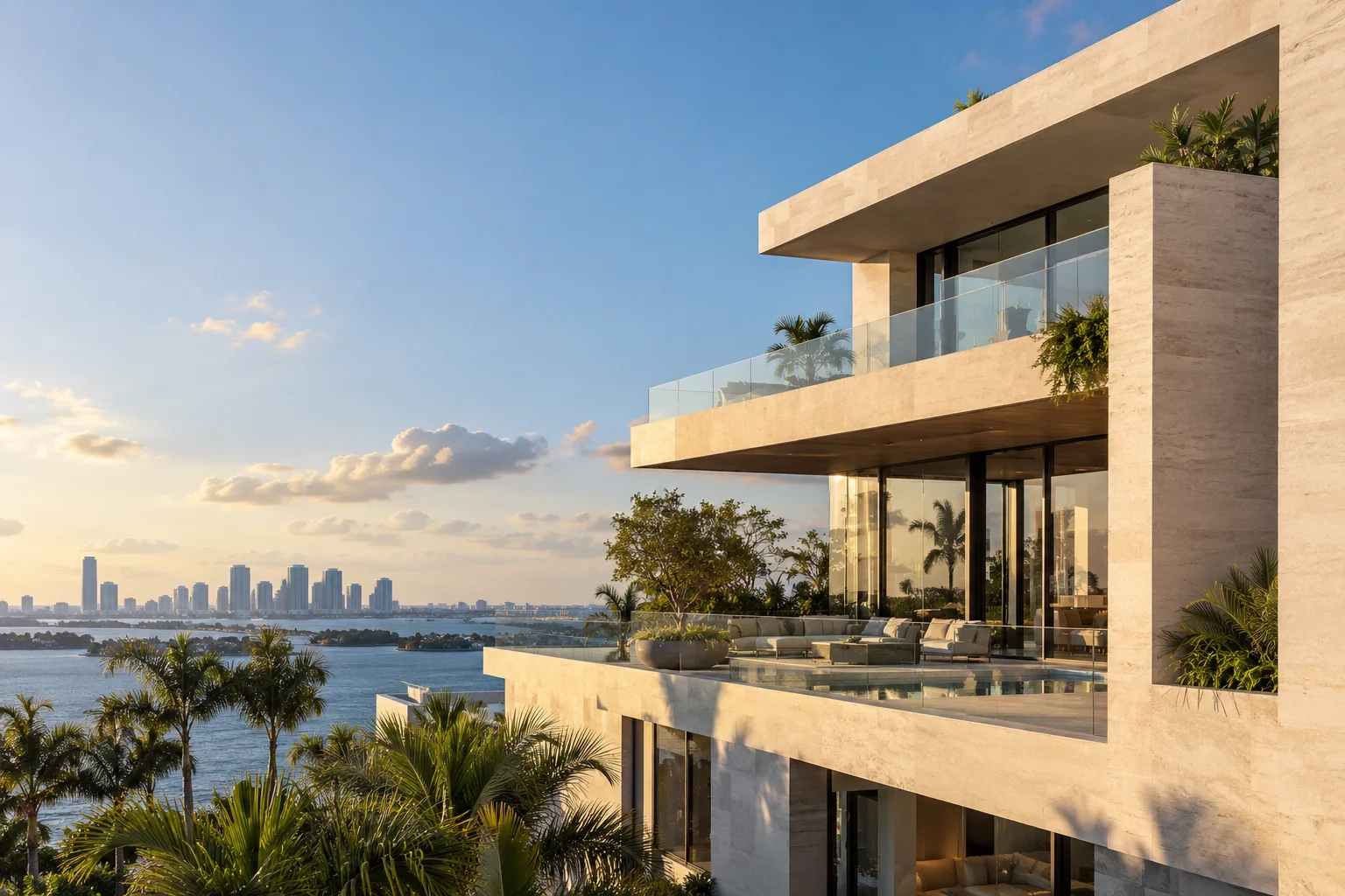 Arquitectura residencial contemporánea frente al mar